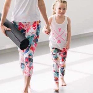 Zyia Girls Floral Print Leggings Light N Tight